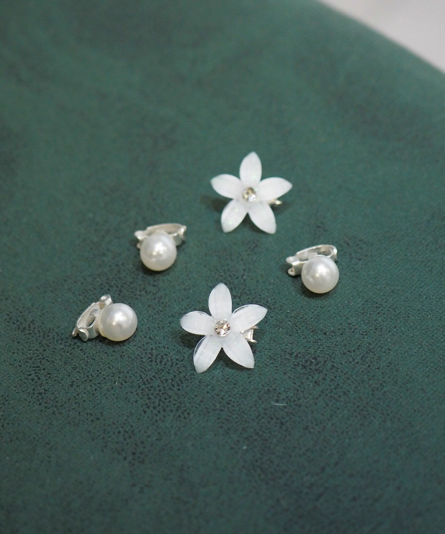 クリアフラワーヘアビジューセット