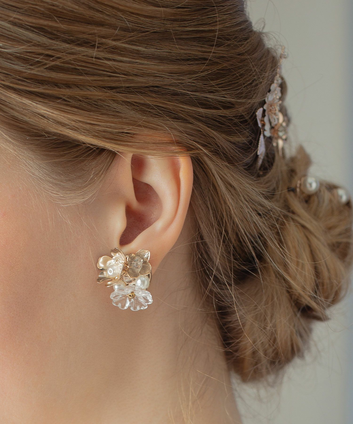 フラワーブーケイヤリング【Sereno】