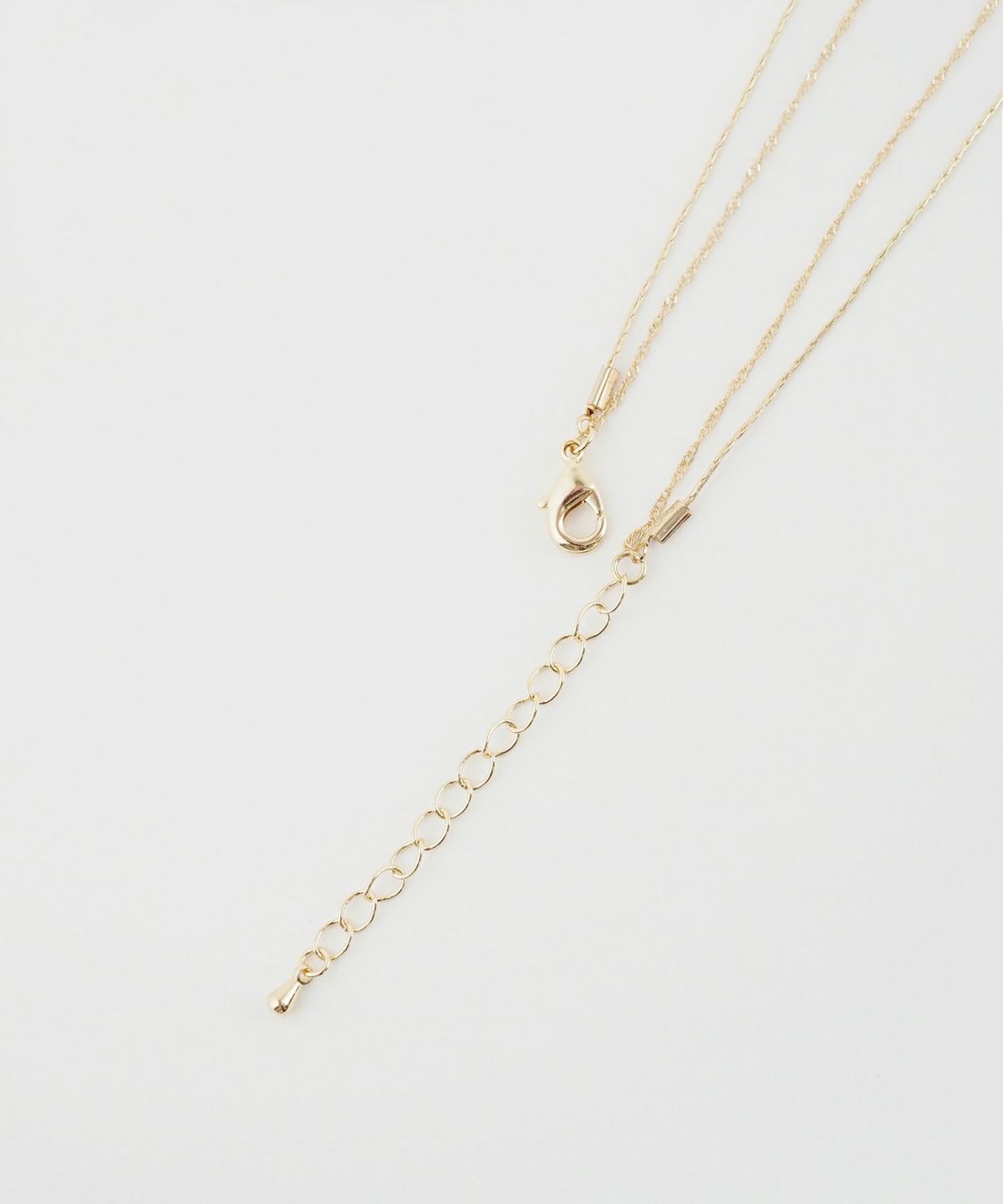 ランダムパールチェーン2連ロングネックレス