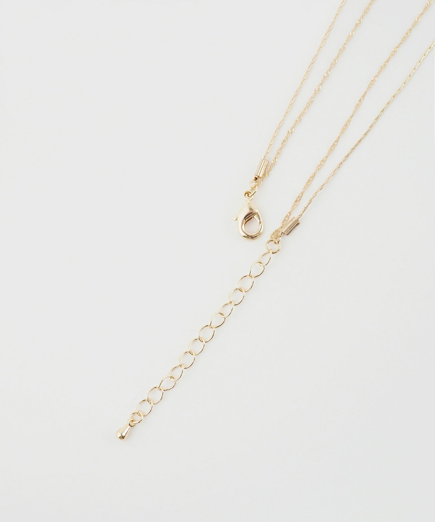 ランダムパールチェーン2連ロングネックレス