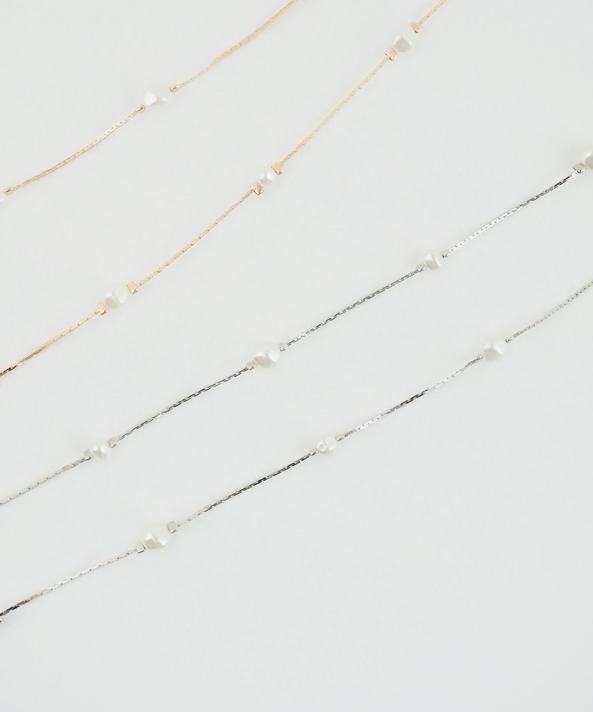 ランダムパールチェーンネックレス