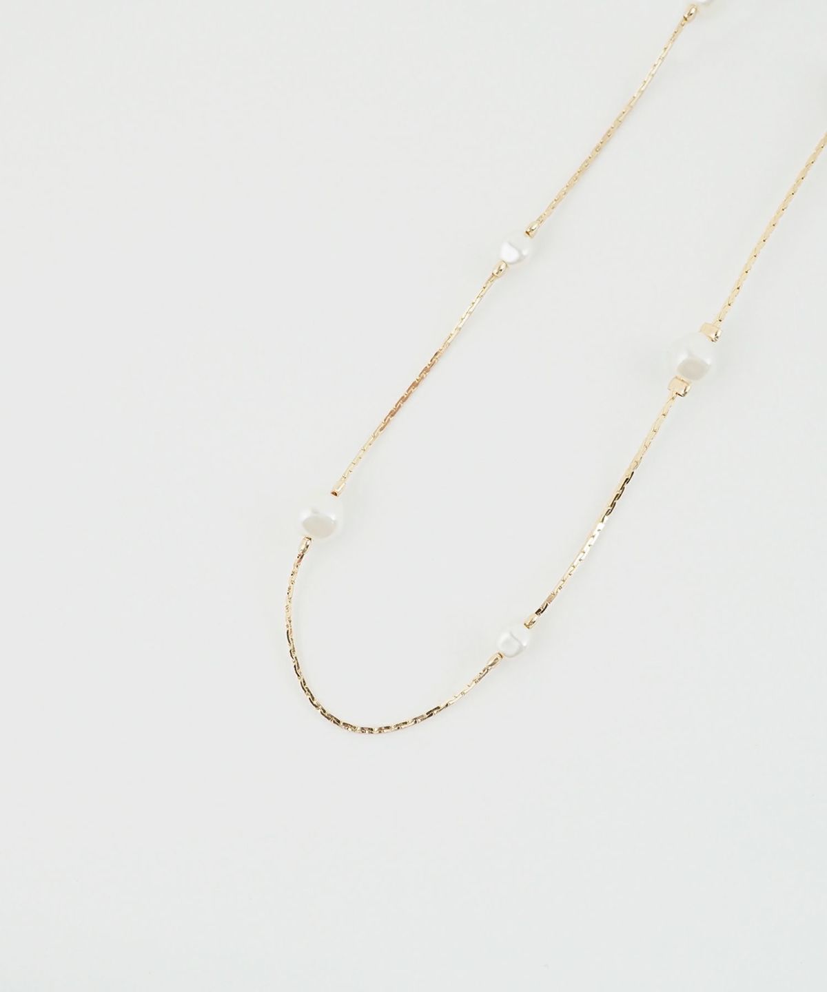 ランダムパールチェーンネックレス