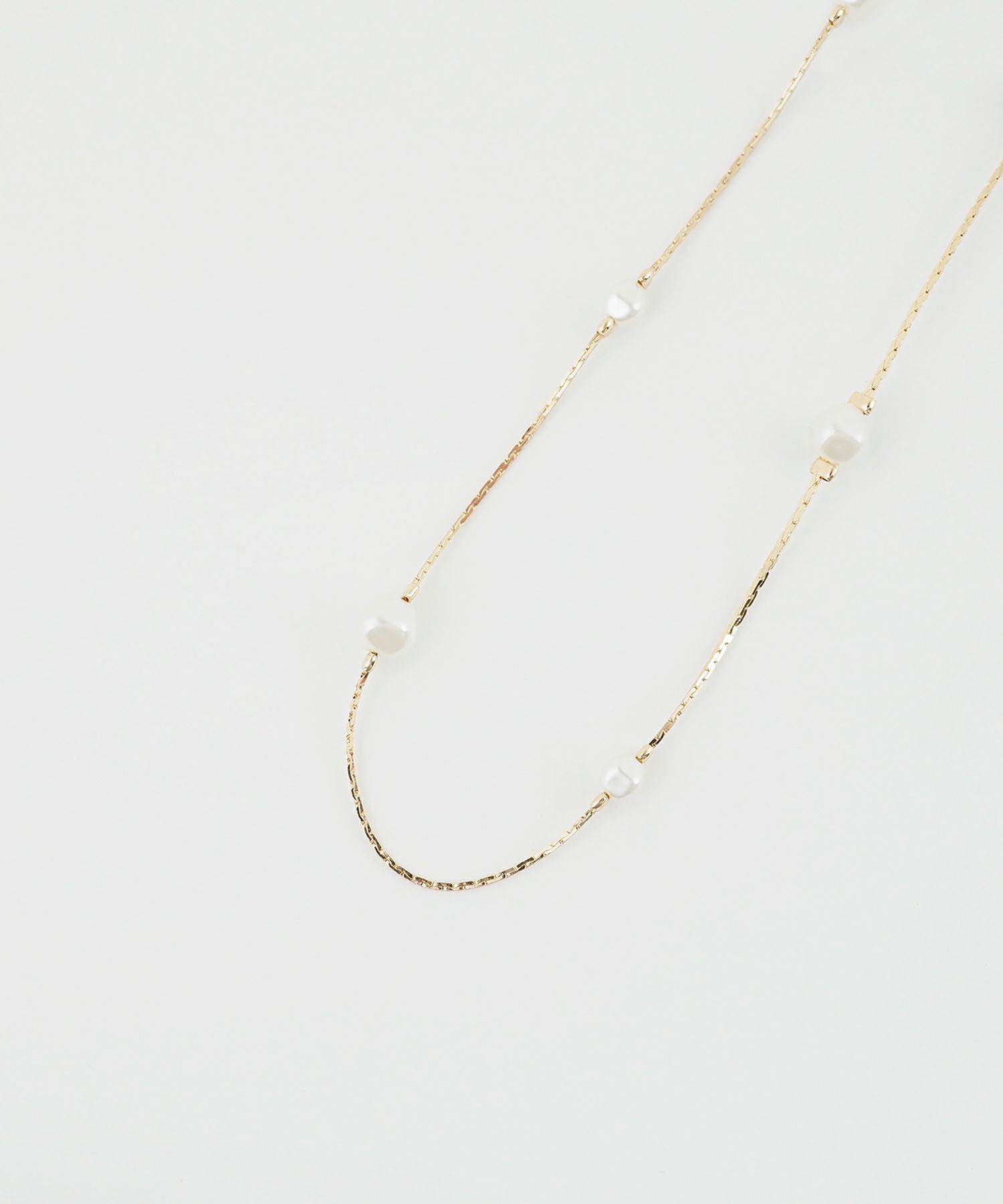 ランダムパールチェーンネックレス