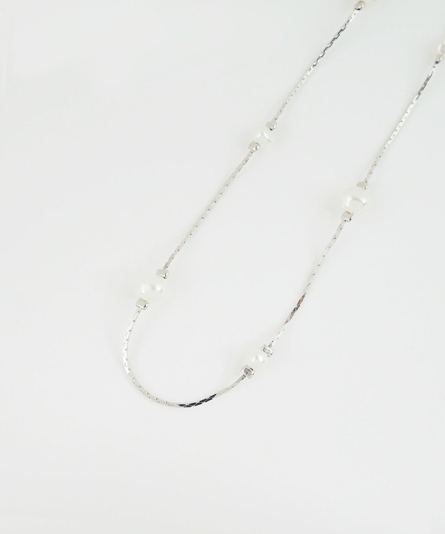 ランダムパールチェーンネックレス