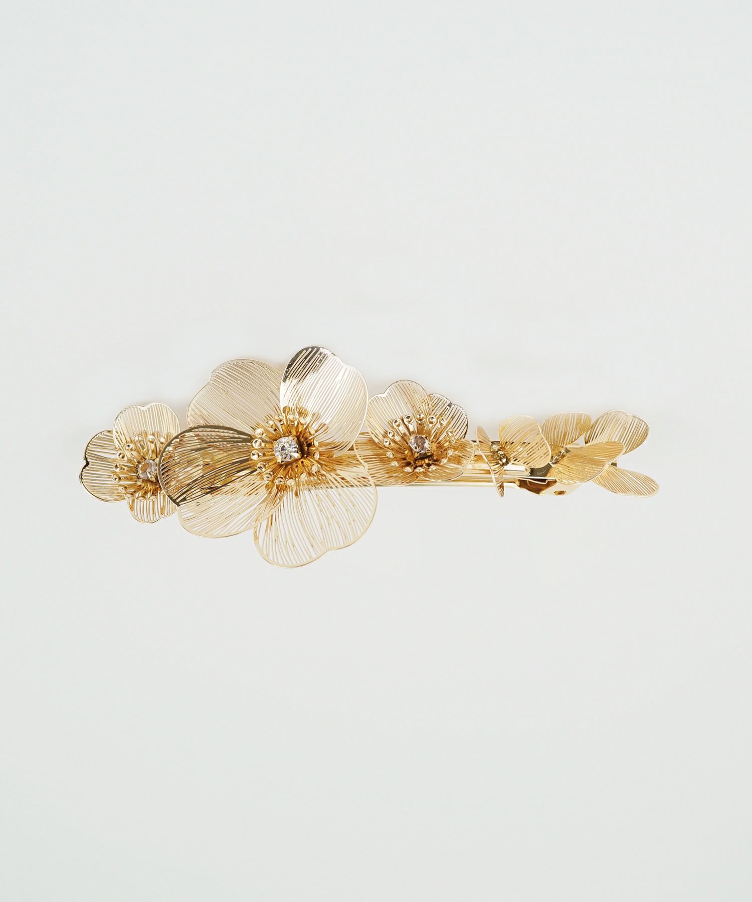 透かしフラワーバレッタ