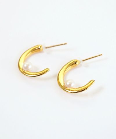 ◆【美品】Silence Field 18K ポスト ドラゴン フープピアス GARDEL（ガーデル） QUIET HOOP PIERCE - Silver（クワイエット