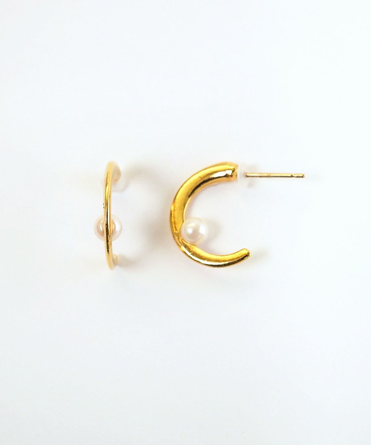 スリムラインパールK18ポストピアス