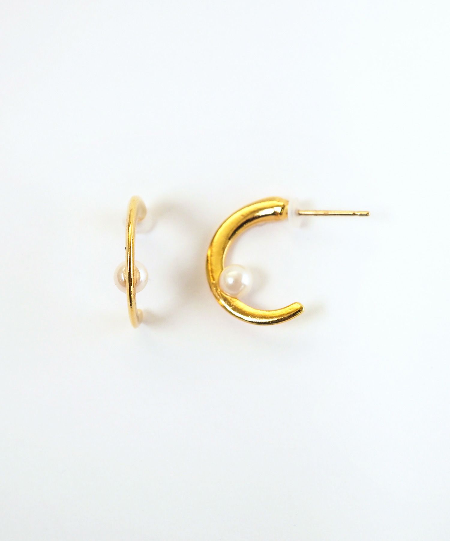 スリムラインパールK18ポストピアス