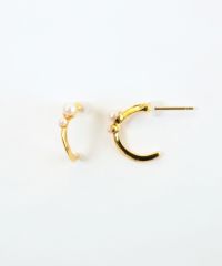 スリムラインダブルパールK18ポストピアス