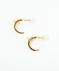 ダブルラインサンドパールK18ポストピアス