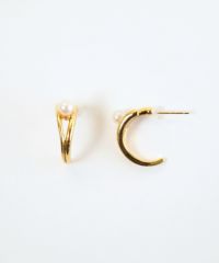 ダブルラインサンドパールK18ポストピアス