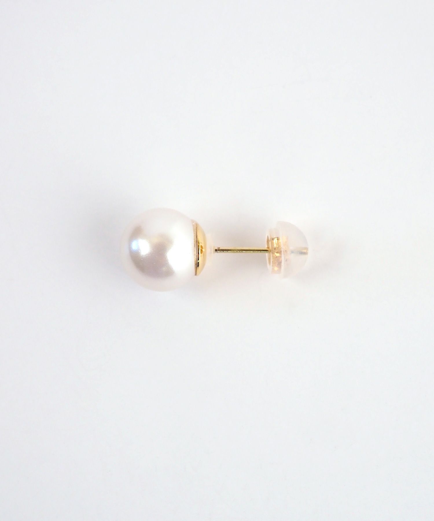 8mmパールK18ポストピアス