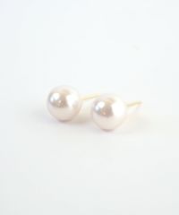 8mmパールK18ポストピアス