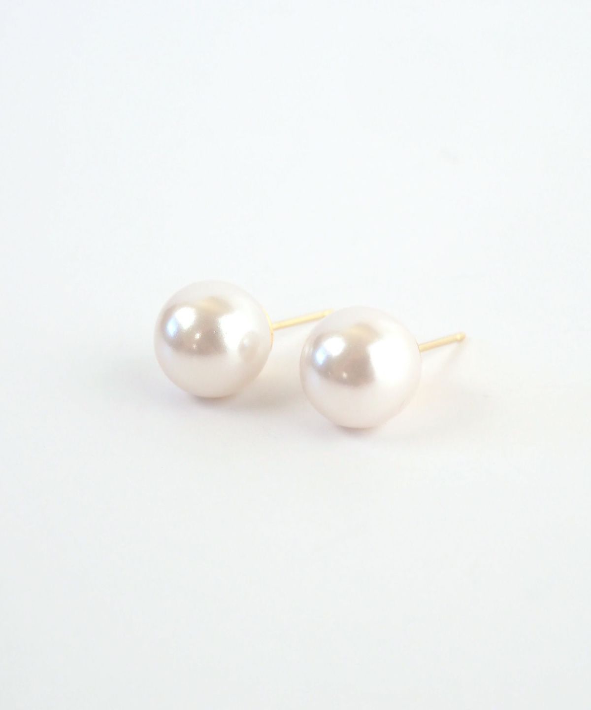 8mmパールK18ポストピアス