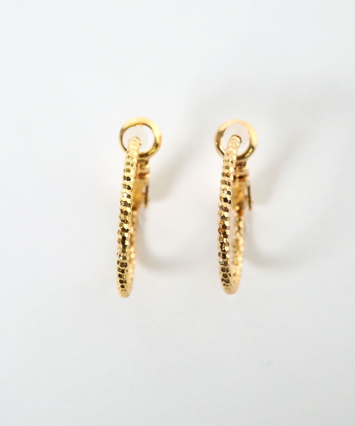 スリムパターン20mmフープK18ポストピアス