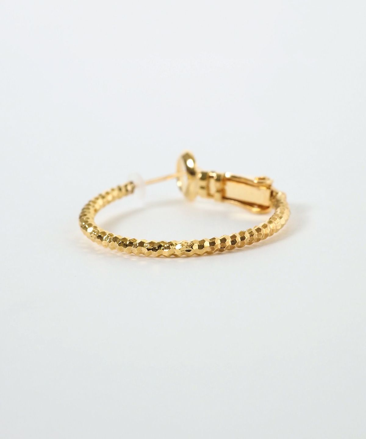 スリムパターン20mmフープK18ポストピアス