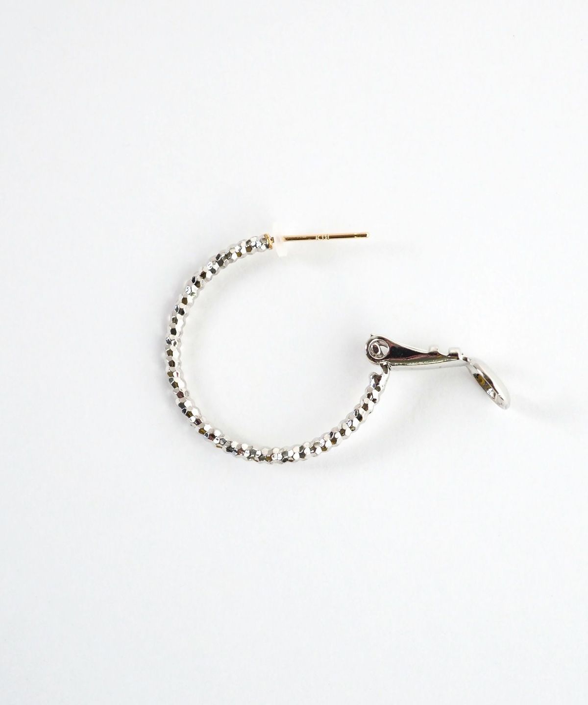 スリムパターン20mmフープK18ポストピアス