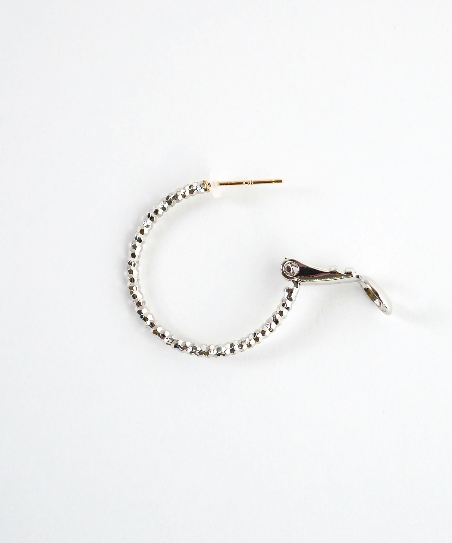 スリムパターン20mmフープK18ポストピアス