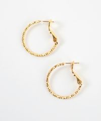 スリムパターン20mmフープK18ポストピアス