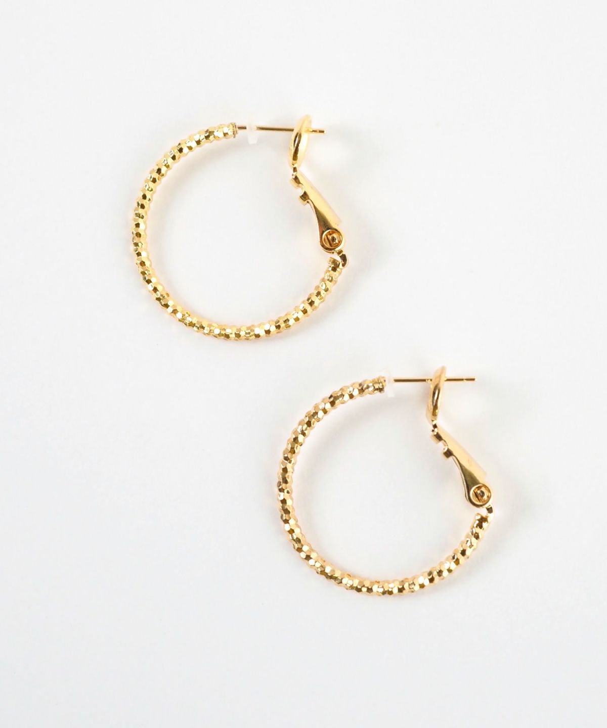 スリムパターン20mmフープK18ポストピアス