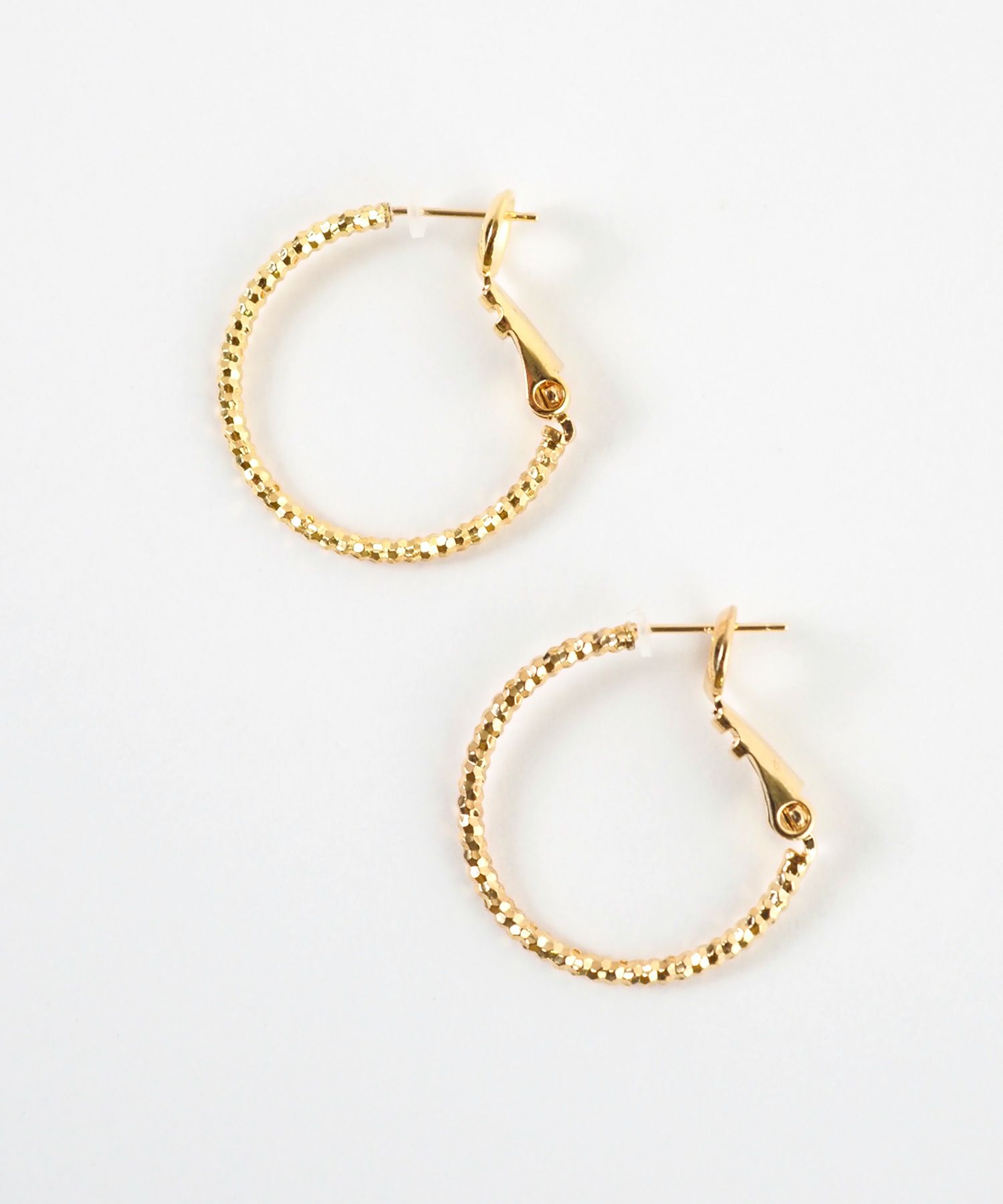 スリムパターン20mmフープK18ポストピアス