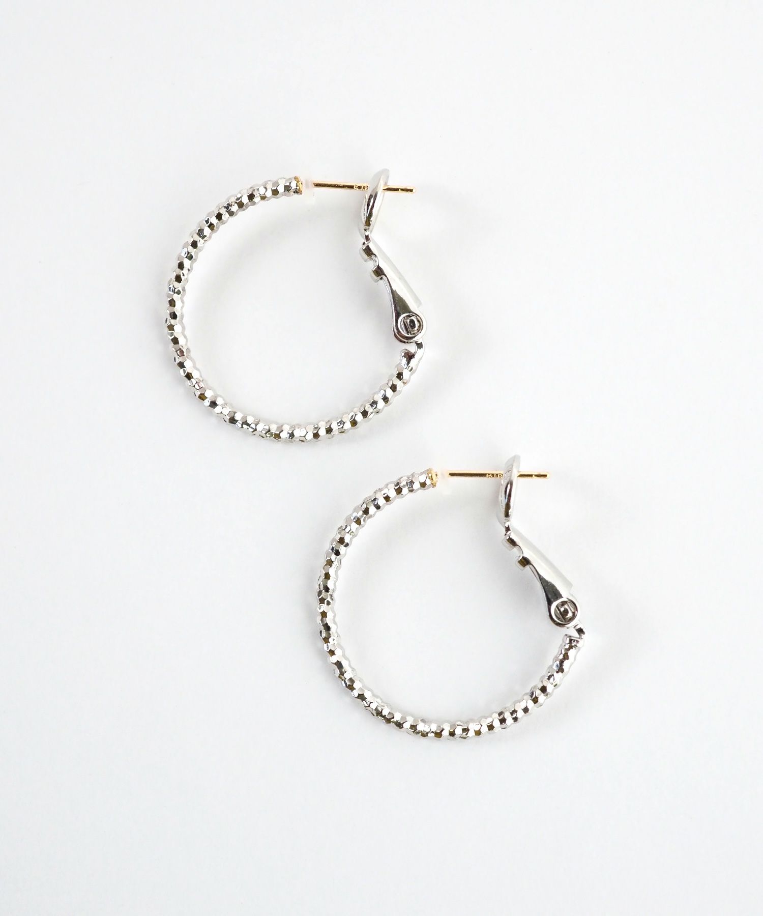 スリムパターン20mmフープK18ポストピアス