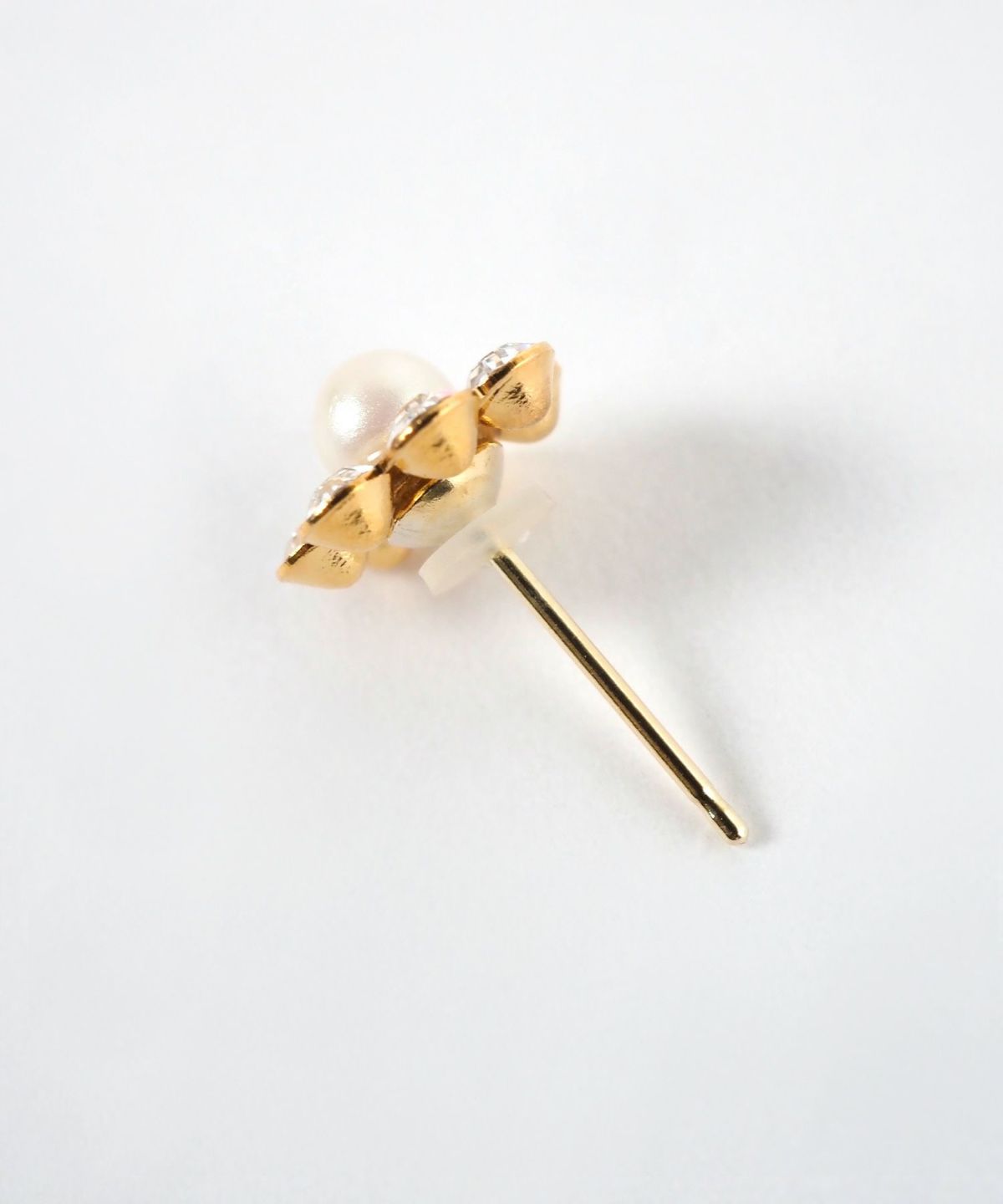 フラワークリスタルK18ポストピアス