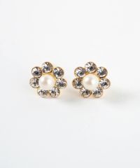 フラワークリスタルK18ポストピアス