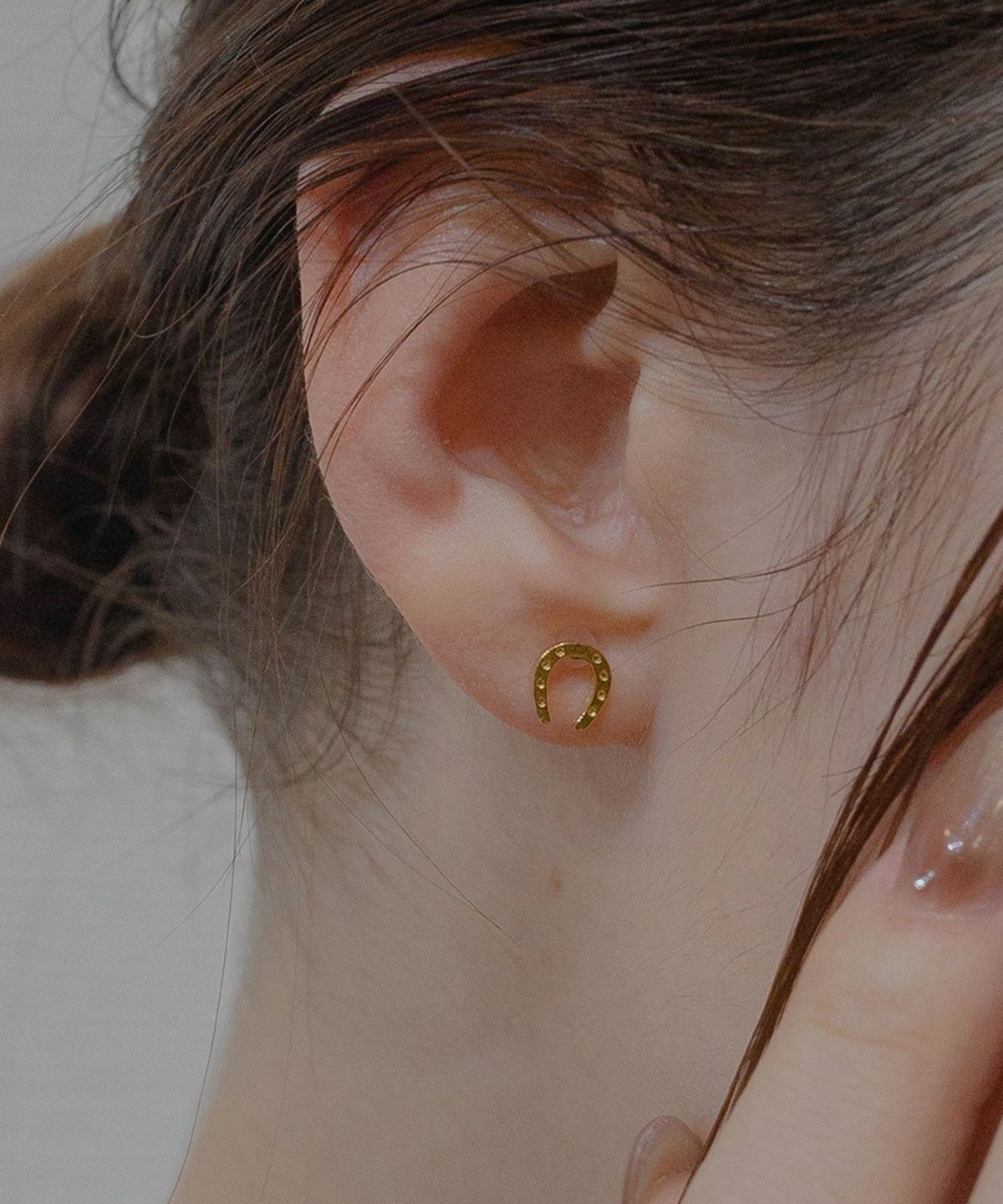 メタルホースシューK18ポストピアス