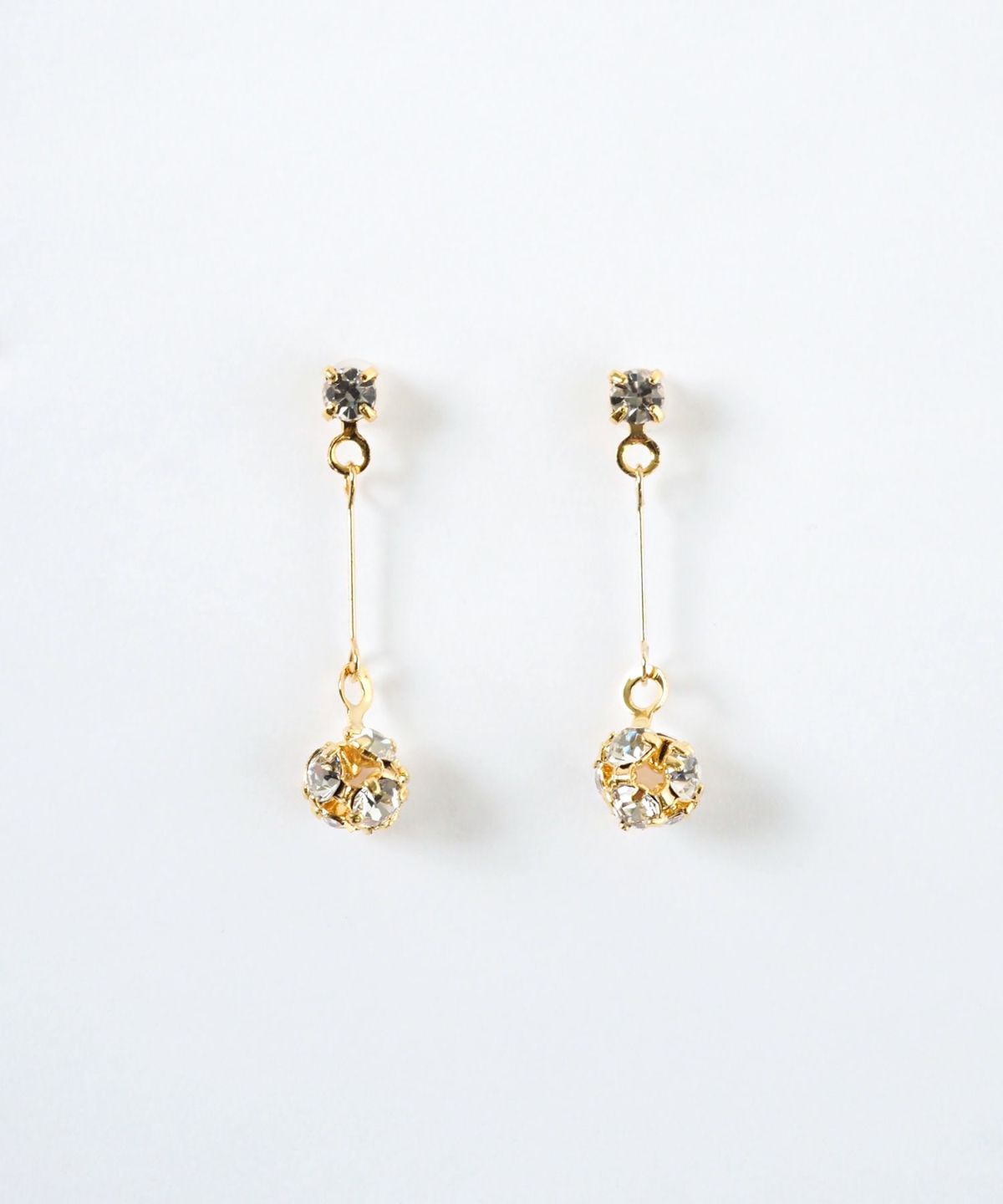 スイングボールストーンK18ポストピアス