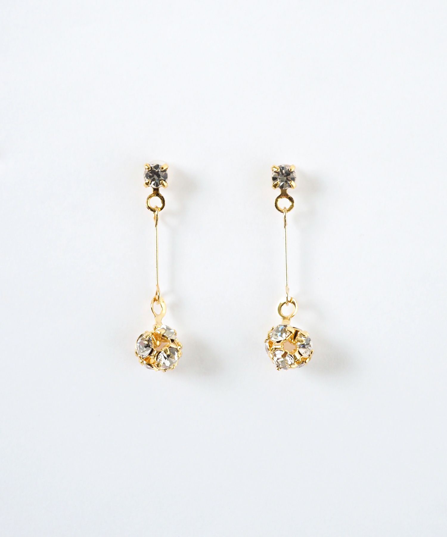 スイングボールストーンK18ポストピアス