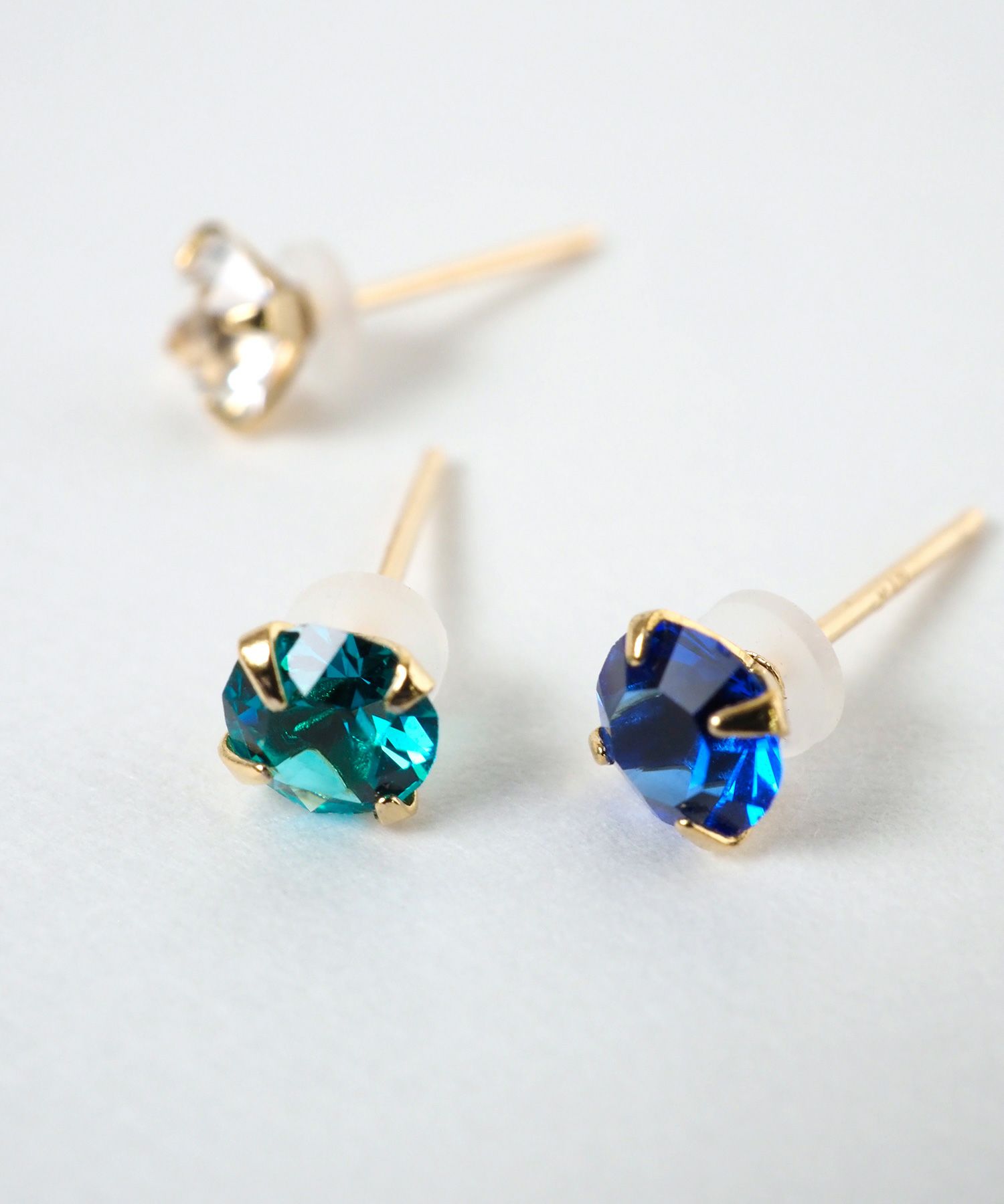 バースデーカラーストーンK18ポストピアス