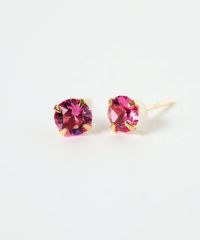 バースデーカラーストーンK18ポストピアス