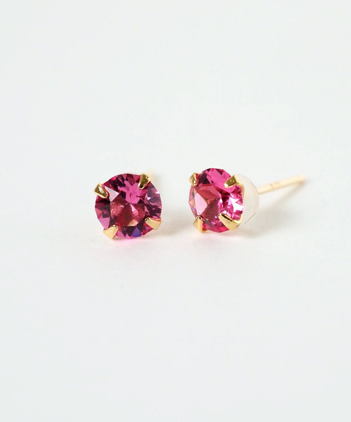 バースデーカラーストーンK18ポストピアス