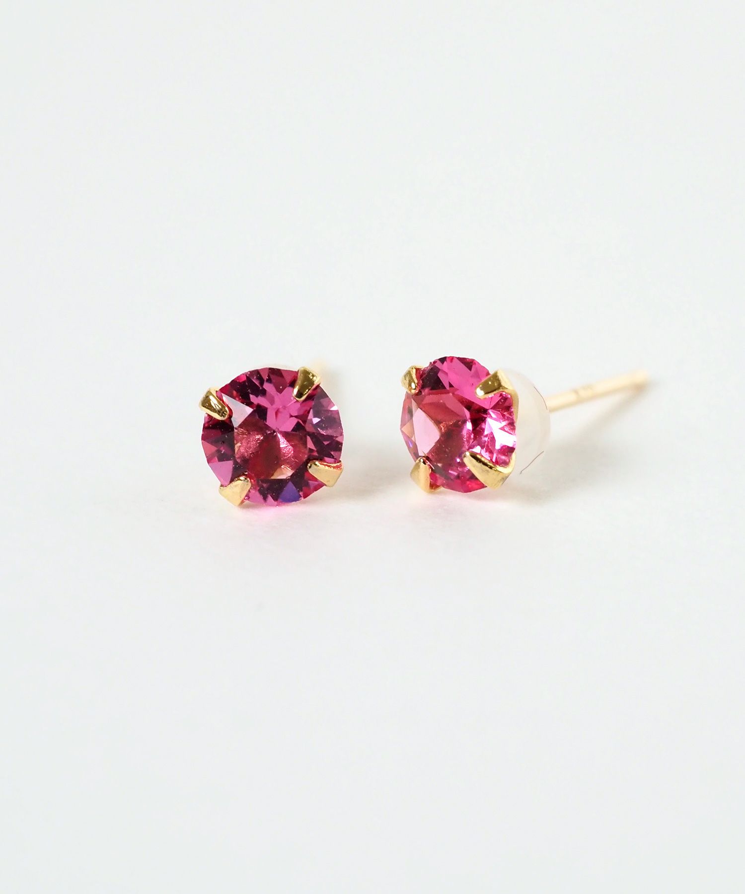 バースデーカラーストーンK18ポストピアス