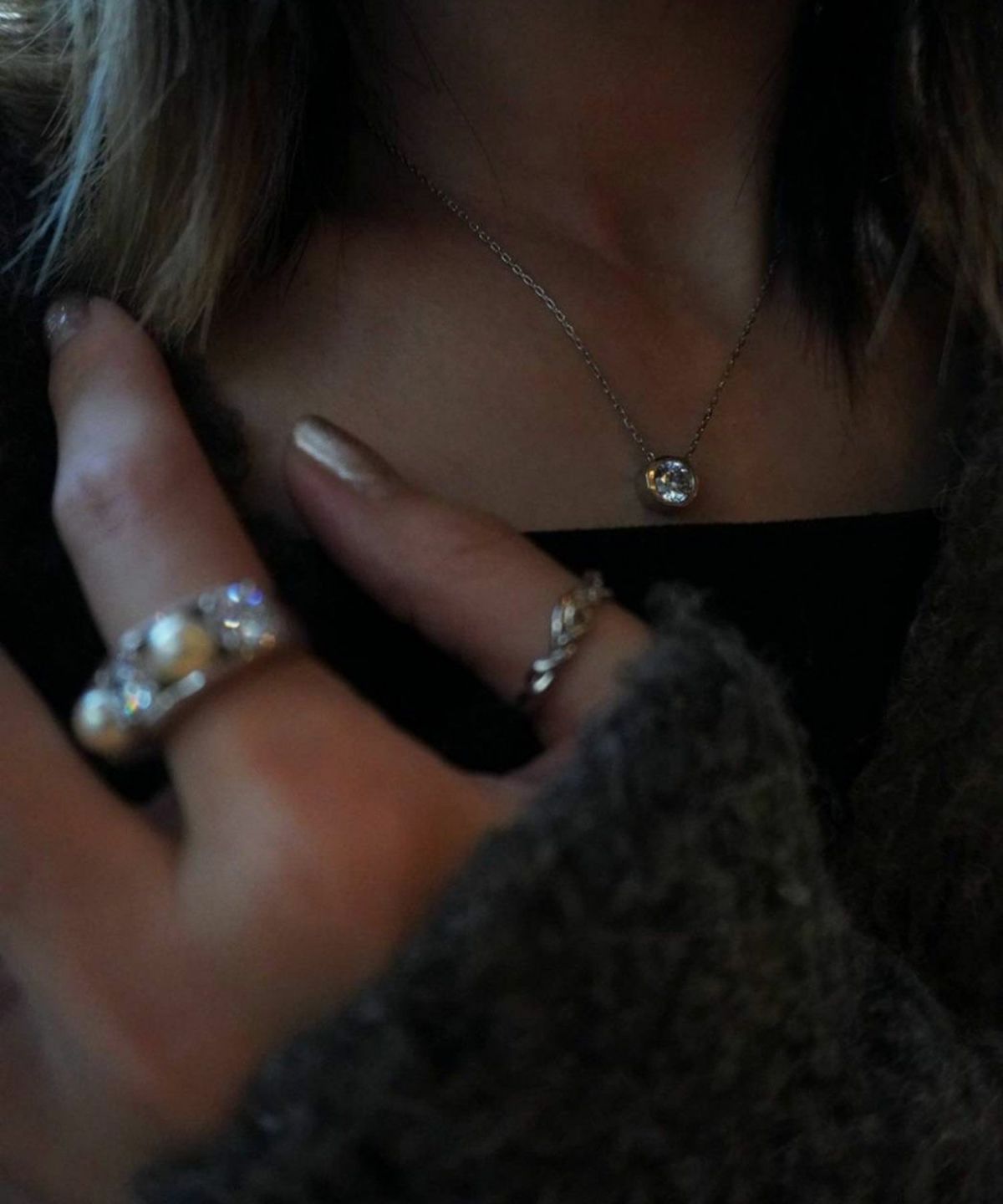 キュービックジルコニア×シェルパールリング