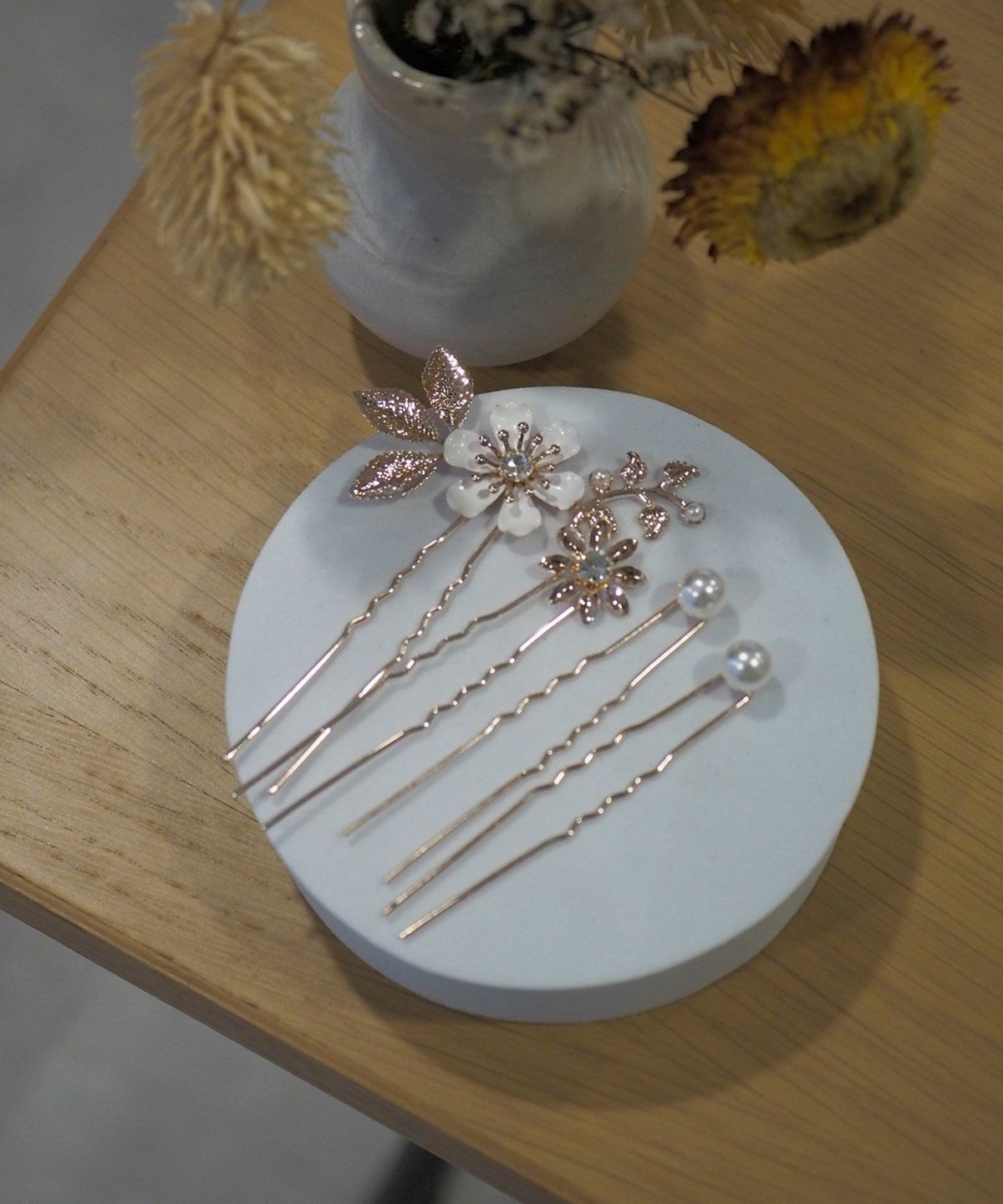 スノーホワイトフラワーUピンセット【Sereno】