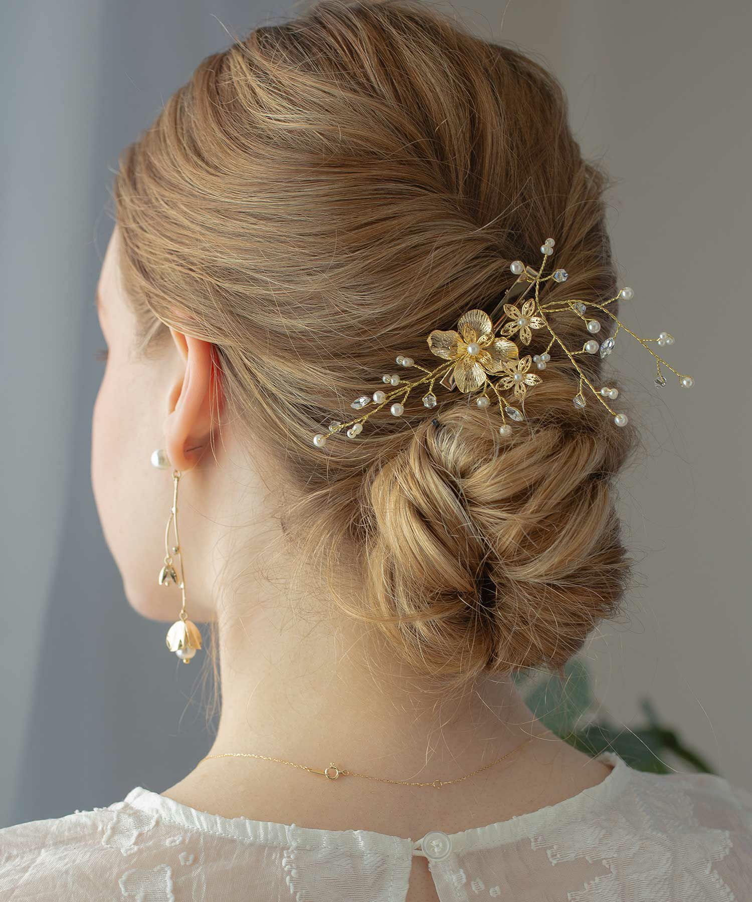 スプレーフラワーヘアクリップ【Sereno】