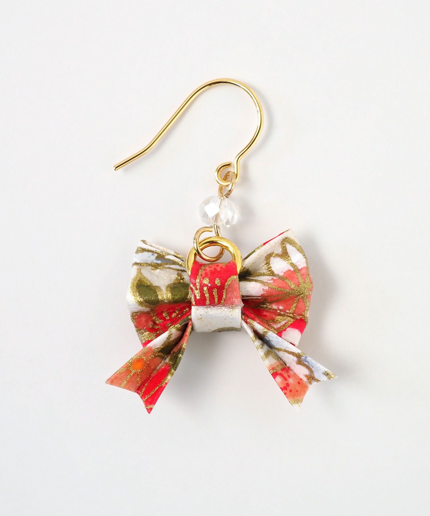 友禅和紙リボンピアス