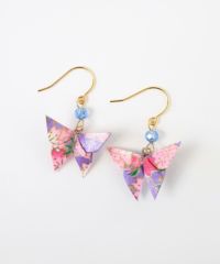 友禅和紙蝶ピアス