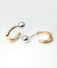 ボールキャッチフープチタンポストピアス
