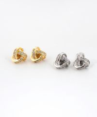 ブレイドビジューチタンポストピアス