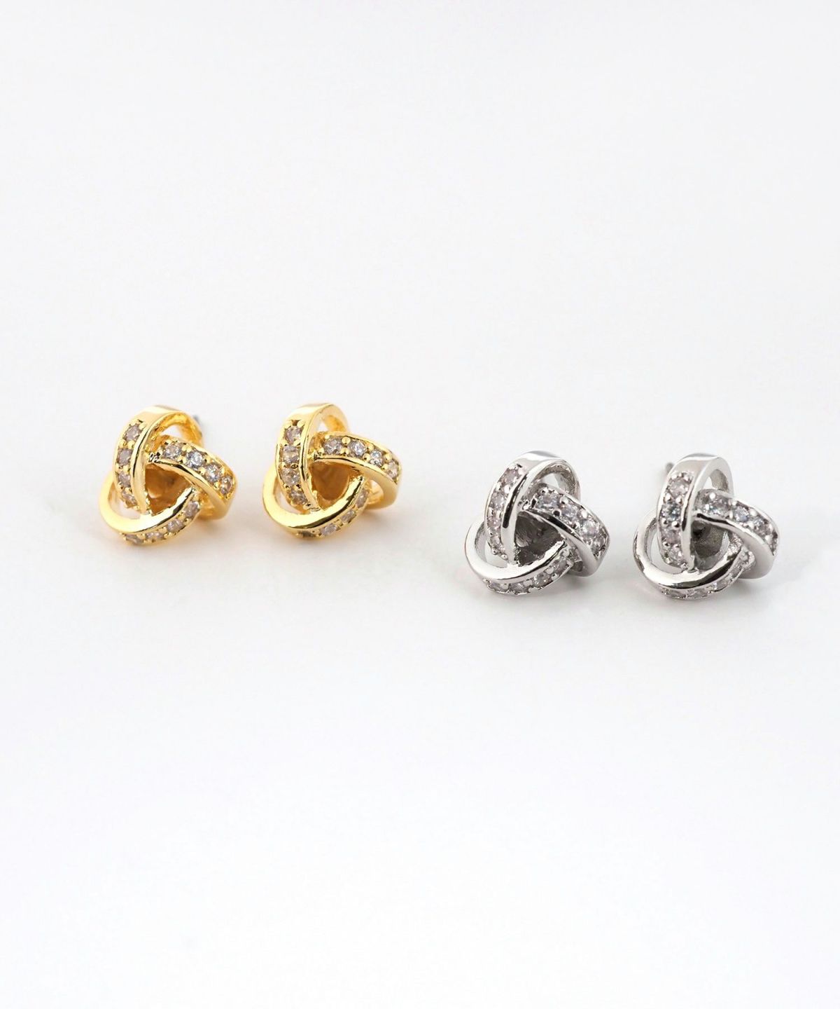 ブレイドビジューチタンポストピアス