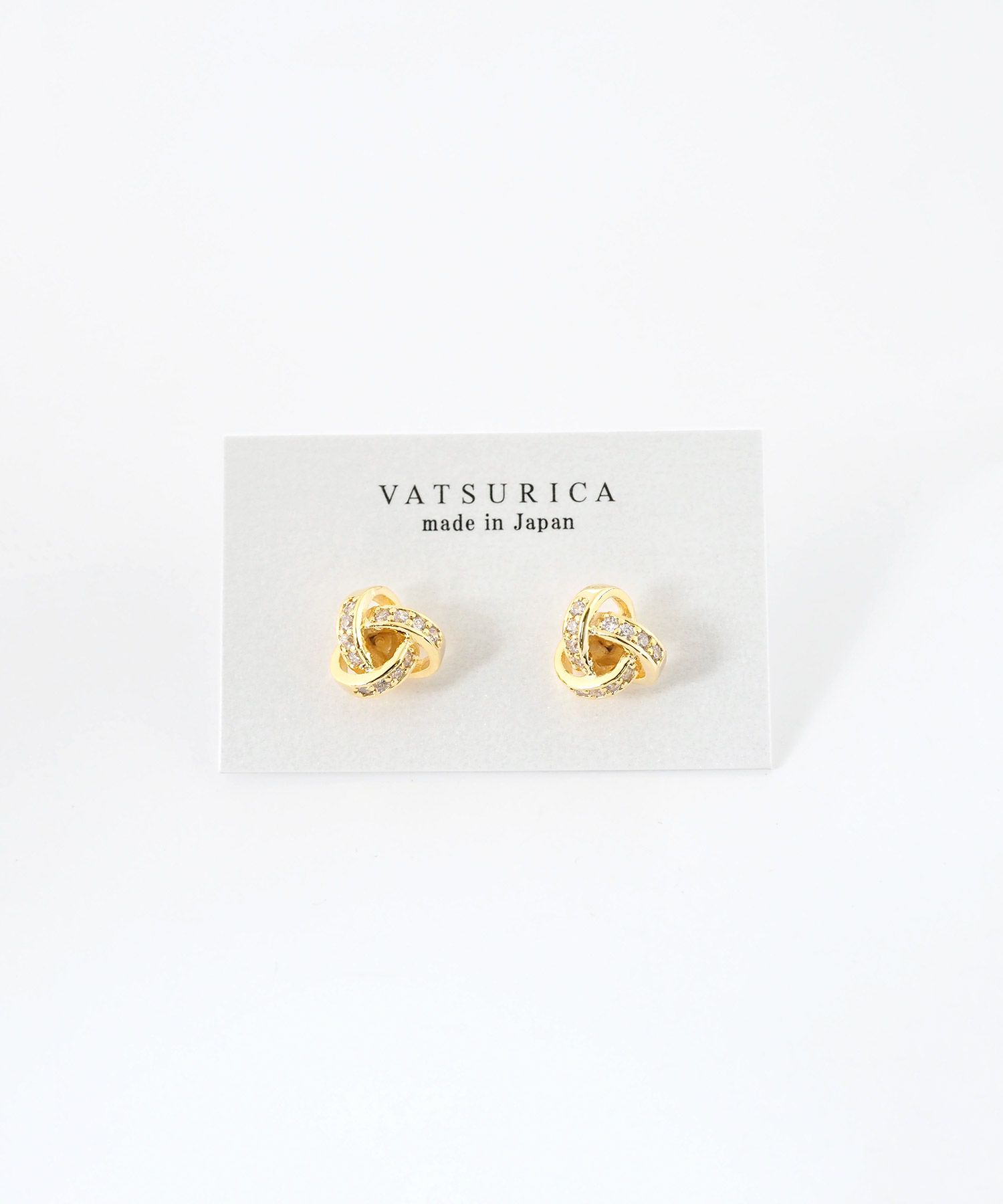 ブレイドビジューチタンポストピアス