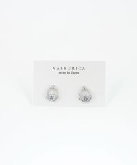 ドロップラインキュービックチタンポストピアス