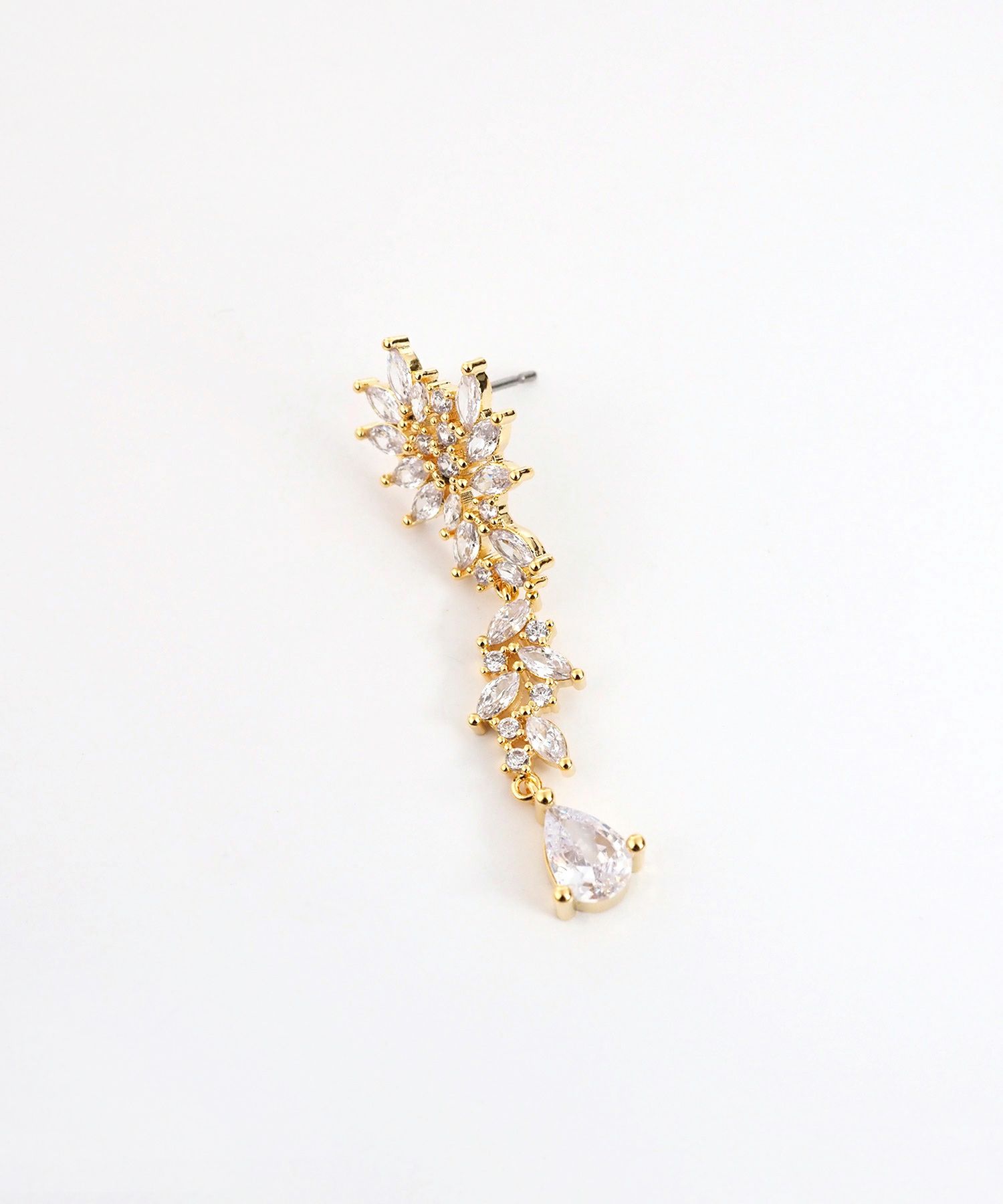 リーフビジューチタンポストピアス