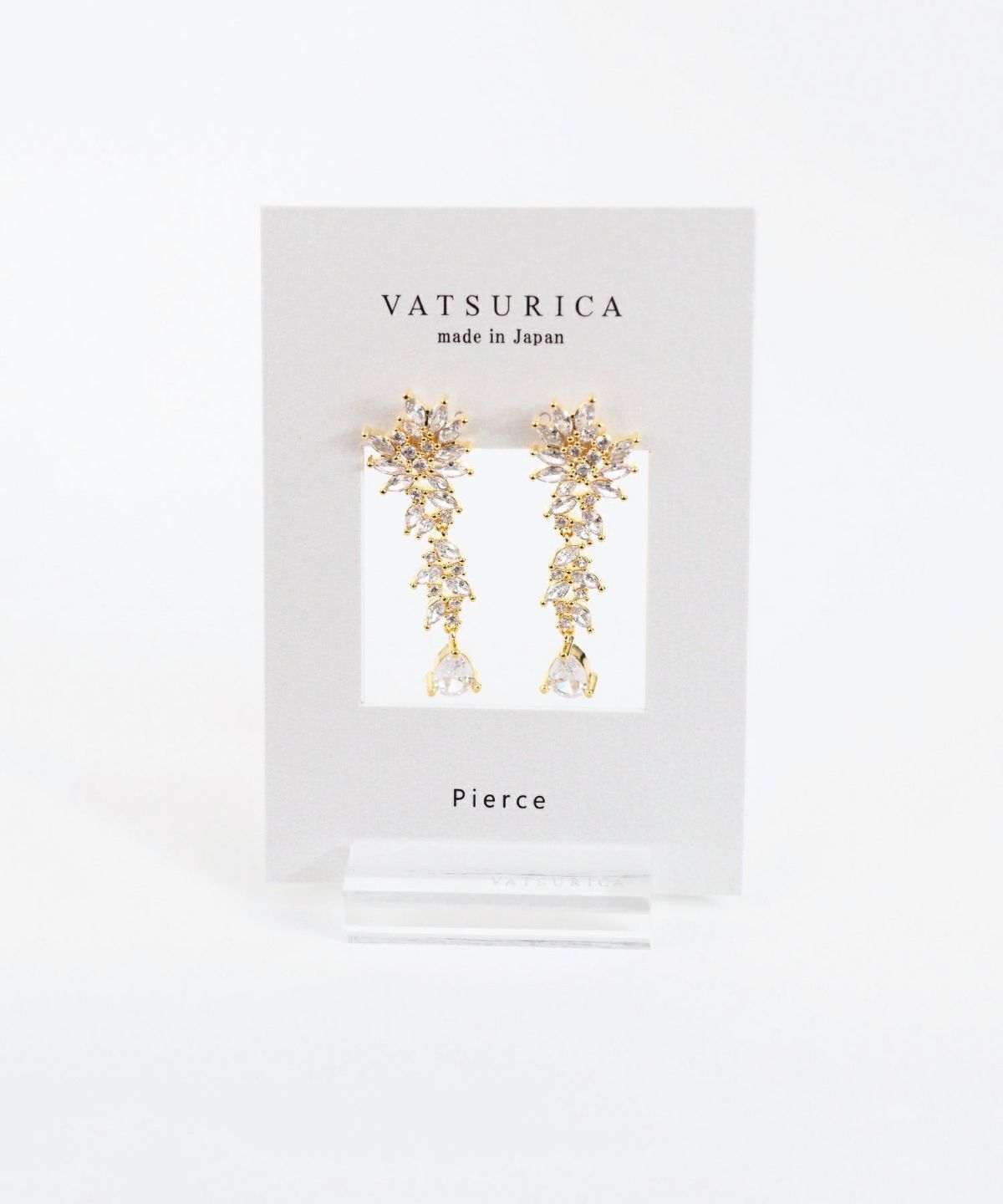 リーフビジューチタンポストピアス