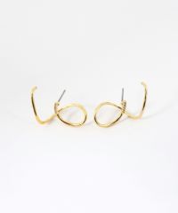 ドローイングビローチタンポストピアス