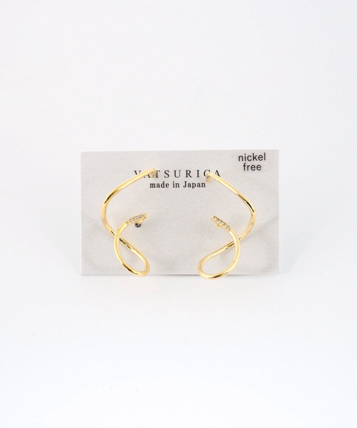 ドローイングビローチタンポストピアス