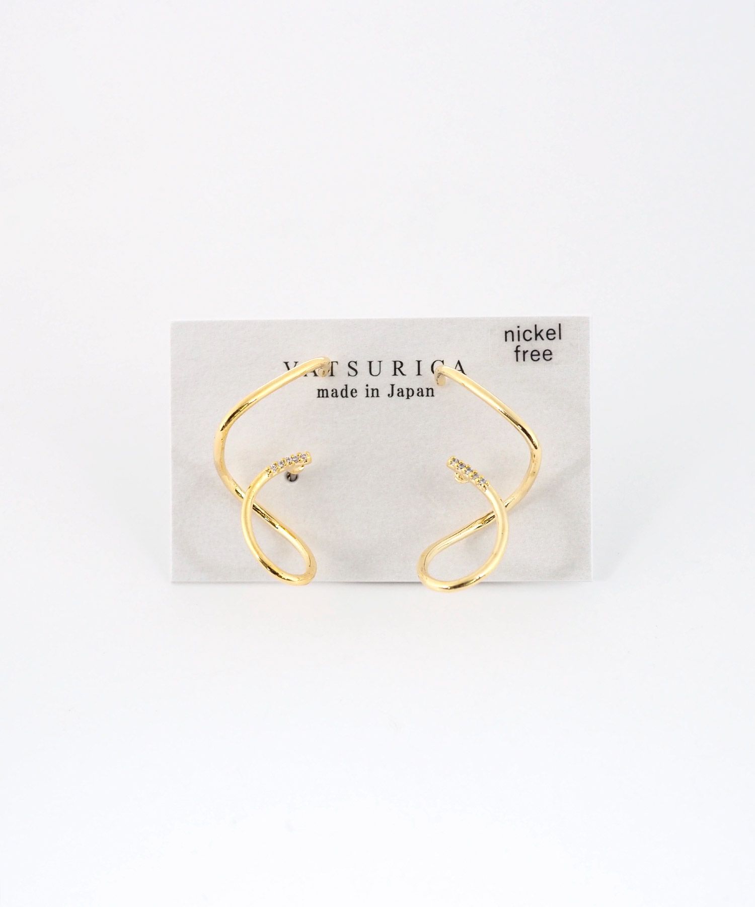 ドローイングビローチタンポストピアス